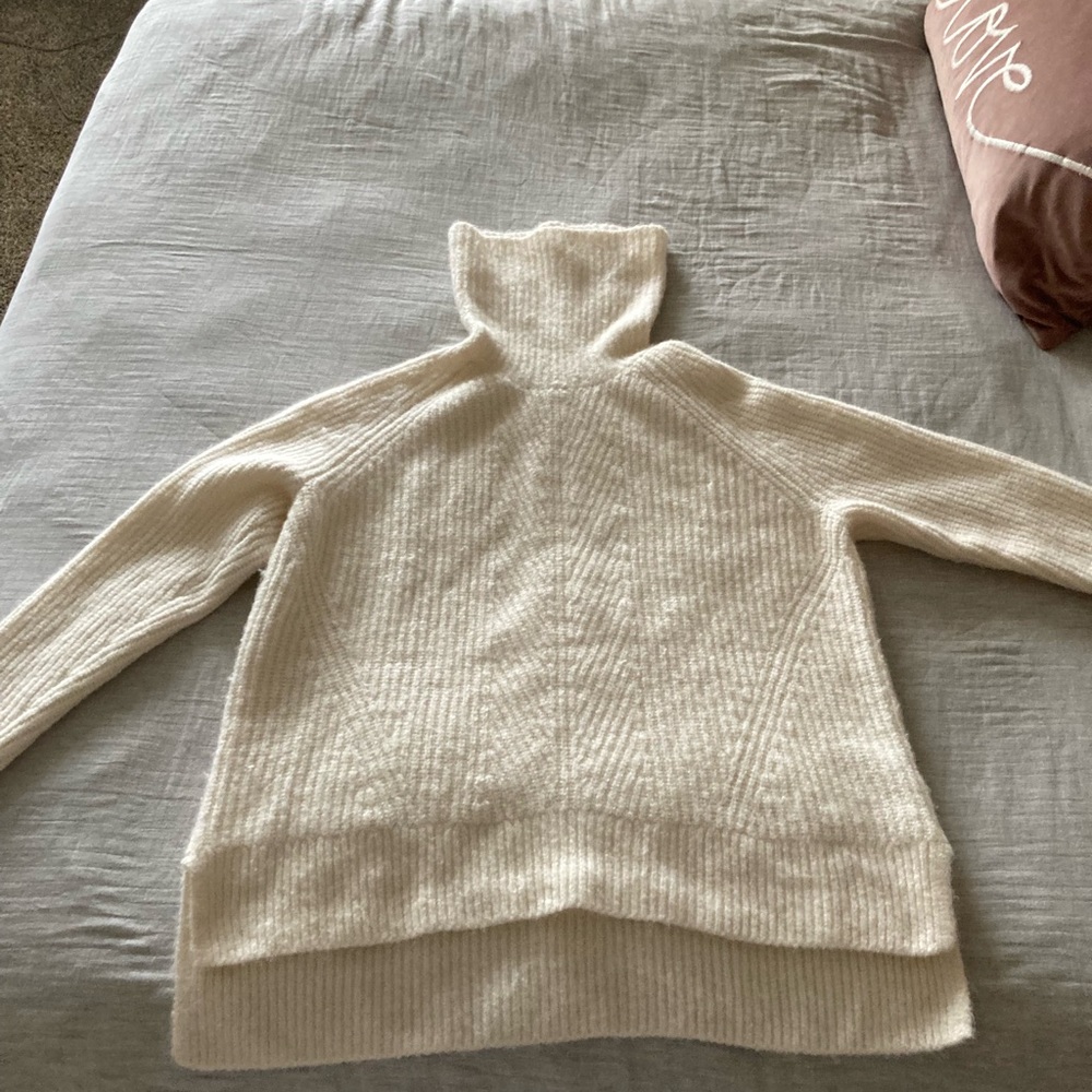 Madewell Cream Turtleneck Sweater